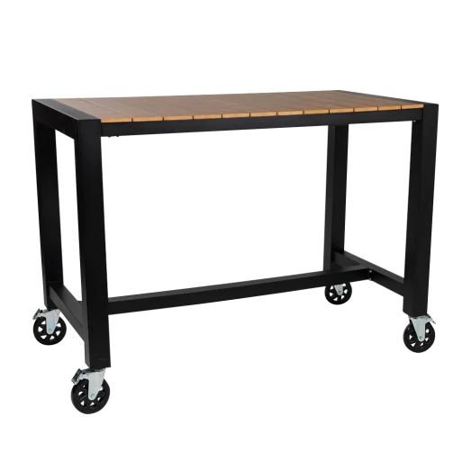 Cannes Aluminium & Polywood Outdoor Mobile Bar Table 151 x 80cm